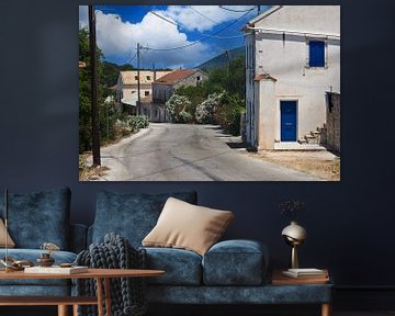 Straatview op het Griekse eiland Kefalonia van Hans Vos Fotografie