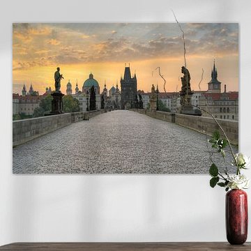 Auf der Karlsbrücke in Prag von Michael Valjak