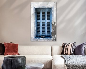 Blue shutters on the greek island of Kos by Steven Dijkshoorn