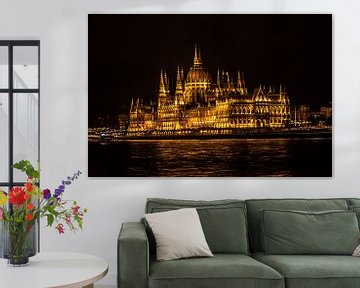 parliament building of hungary republic in double focus by Eric van Nieuwland