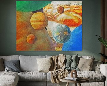 Portret van de Planeten - digitaal schilderij van Frans Blok