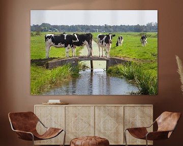 Vaches sur un pont sur Peter de Kievith Fotografie