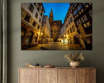 De Kathedraal van Straatsburg, op een verlaten en vroege ochtend van Martijn Mureau