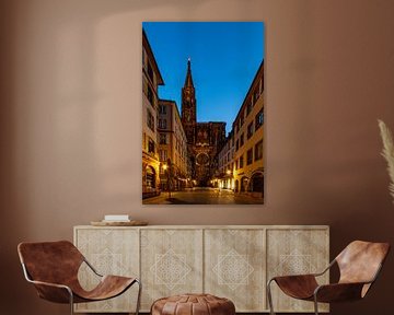 De Kathedraal van Straatsburg, op een verlaten en vroege ochtend van Martijn Mureau