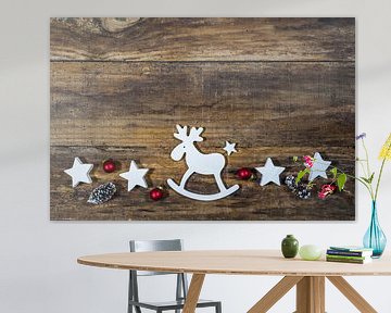 Christmas decoration with reindeer, ornaments by Alex Winter