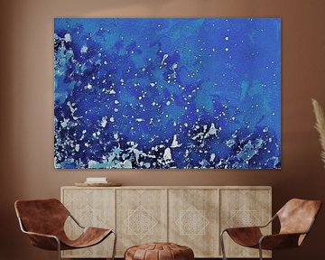'Spetterend' - Spetters zeewater - Watersport - Digitale Kunst van VenVision Art