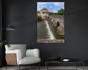 Malerische Brücke, Fresnay-sur-Sarthe, Frankreich von Imladris Images