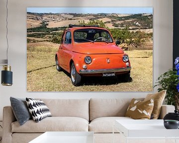 Fiat 500 in Tuscan landscape (2) by Jolanda van Eek en Ron de Jong