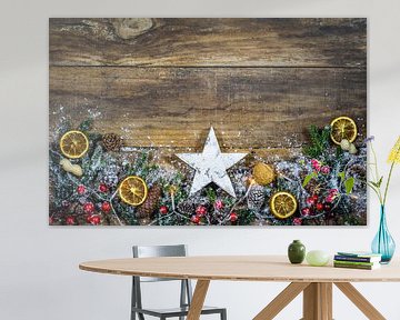 Rustieke kerst achtergronddecoratie van Alex Winter