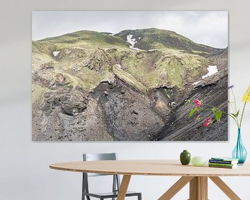 Grüne Berglandschaft auf einer Insel | Island