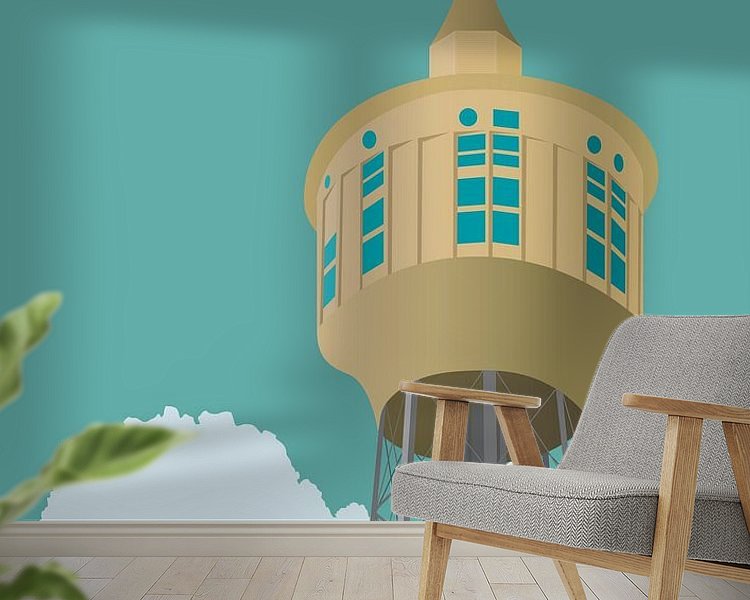 Voorbeeld van het werk in een kamer