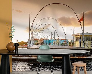 Curacao, Pontjesbrug Willemstad van Keesnan Dogger Fotografie