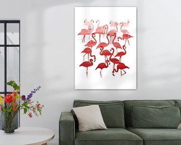 Flamingo Familie van Goed Blauw