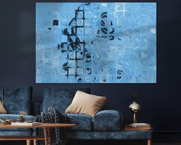 Abstract blauw van Arjen Roos