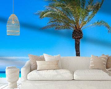 Sommerstrandurlaub an der Küstenpromenade des Ferienorts Cala Millor, Insel Mallorca, Spanien von Alex Winter