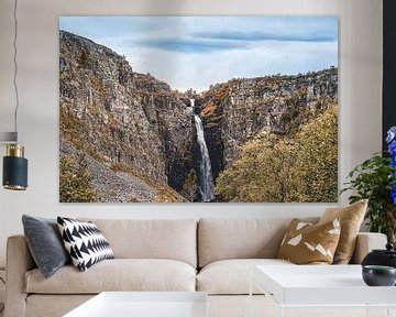 Njupeskar Waterfall Sweden van Sonny Vermeer