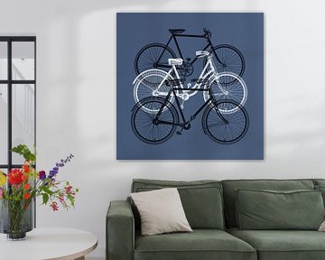 Meyers Bikes – on blue version by Marja van den Hurk