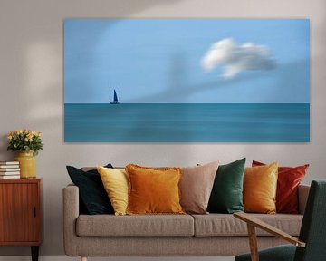 Segelboot mit Wolke von Mia Art and Photography