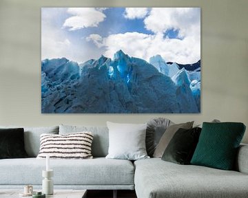 Vue du glacier accidenté de Perito Moreno en Argentine