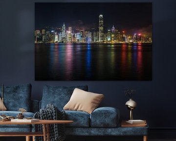 Hong Kong Skyline van Shanti Hesse