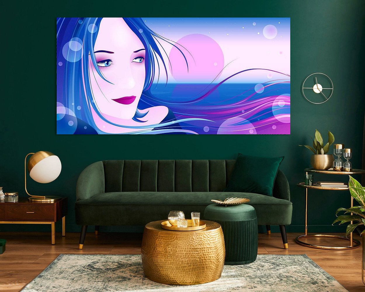 Voorbeeld van het werk in een kamer