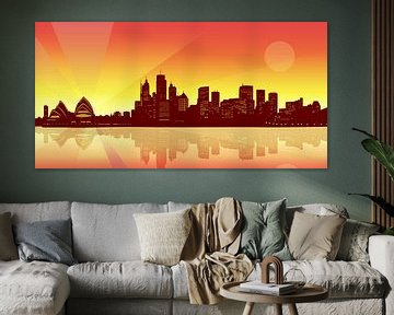 Sydney Skyline by Mixed media vector arts
