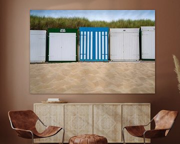 Strandhuisjes bij Zoutelande van Roland de Zeeuw fotografie