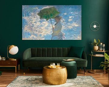 Femme avec une ombrelle (récolte), Claude Monet