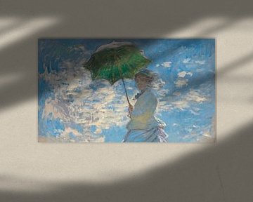 Frau mit Sonnenschirm (Ausschnitt), Claude Monet