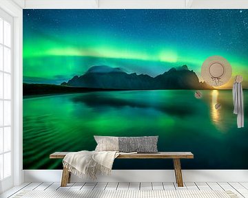 Vestrahorn met Noorderlicht