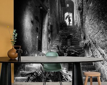 Rain in Barga Tuscany by Frank Andree