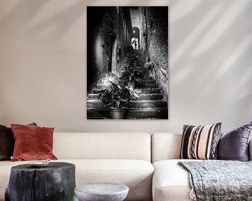 Regen in Barga Toscane van Frank Andree