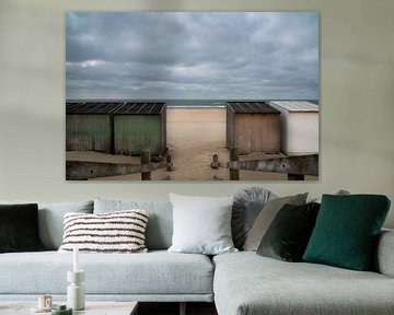 Strandhuisjes van Roland de Zeeuw fotografie