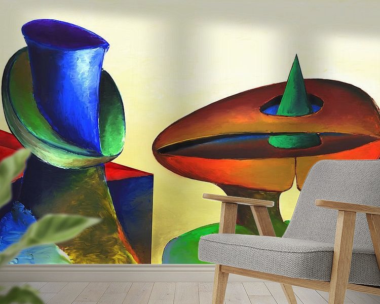 Voorbeeld van het werk in een kamer