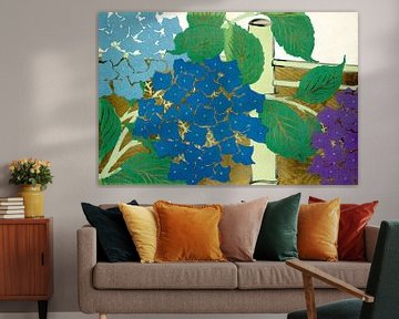 Hydrangea garden by Mad Dog Art