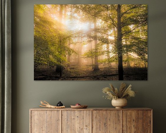 Voorbeeld van het werk in een kamer