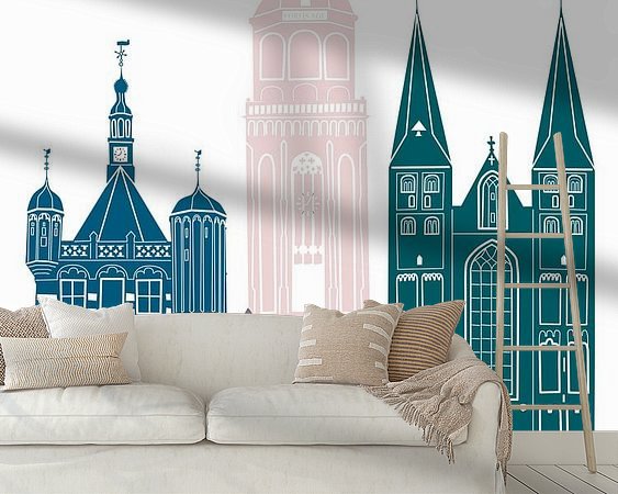 Voorbeeld van het werk in een kamer