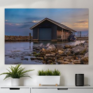 Le hangar à bateaux du KNRM à Ouddorp.