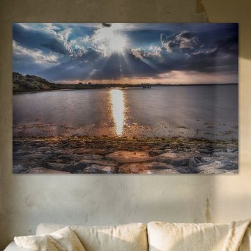 Sonnenuntergang in Scharendijke, Zeeland.