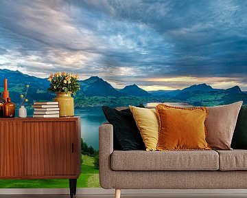 Sunset at the Vierwaldstattersee by Eelke Brandsma