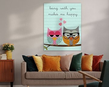 Owls in love by Green Nest