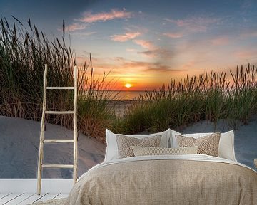 Texel - Strand Paal 28 - prachtige zonsondergang van Texel360Fotografie Richard Heerschap