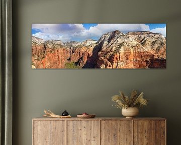 Zicht op Zion Canyon vanaf Angels Landing van Markus Lange