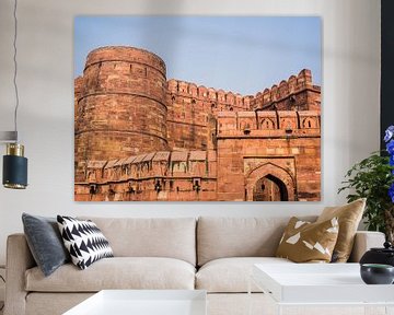 Rode Fort in Agra van Shanti Hesse