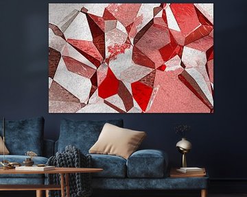 Rode Impressionistische Polygons