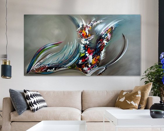 Voorbeeld van het werk in een kamer