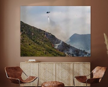 Firefighting helicopter at work by Marlies Gerritsen Photography