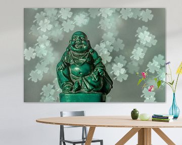 Groene Buddha van Stefanie van Dijk