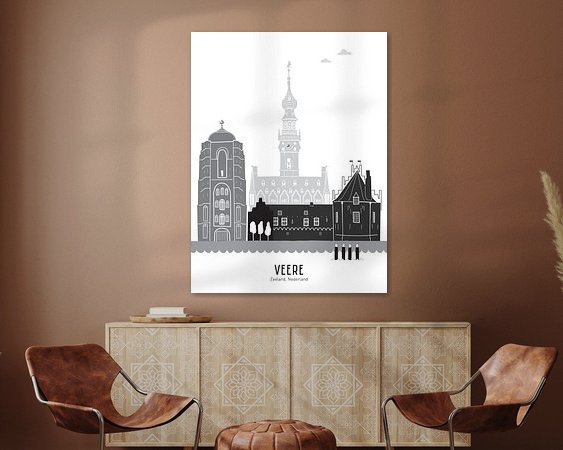 Voorbeeld van het werk in een kamer