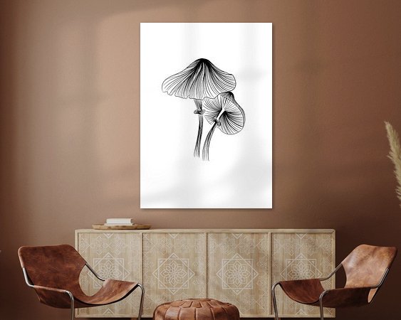 Voorbeeld van het werk in een kamer